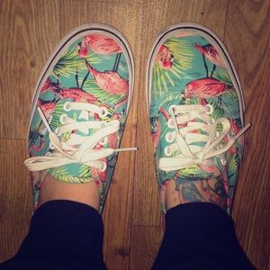 Vans flamingo print women’s 8